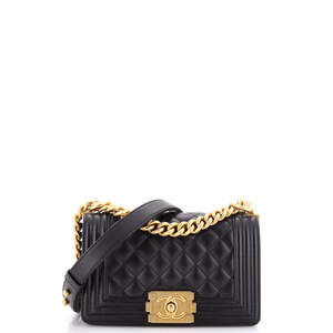 Chanel Small Boy Flap Bag Quilted Caviar